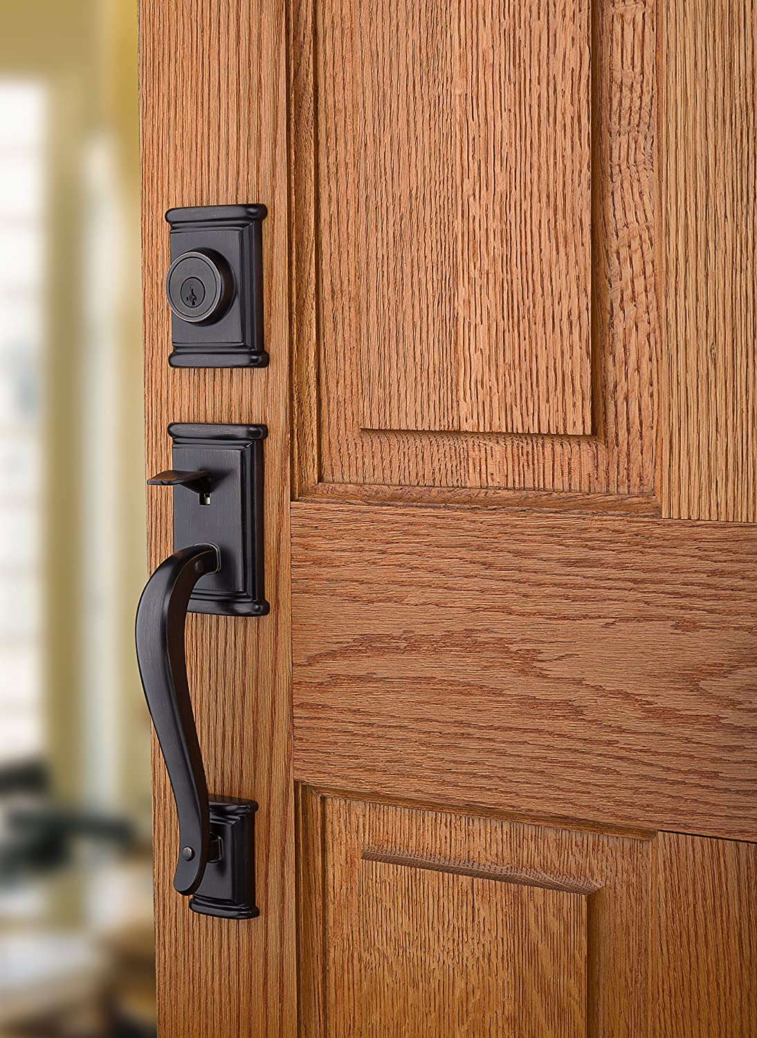 exterior door knob and deadbolt