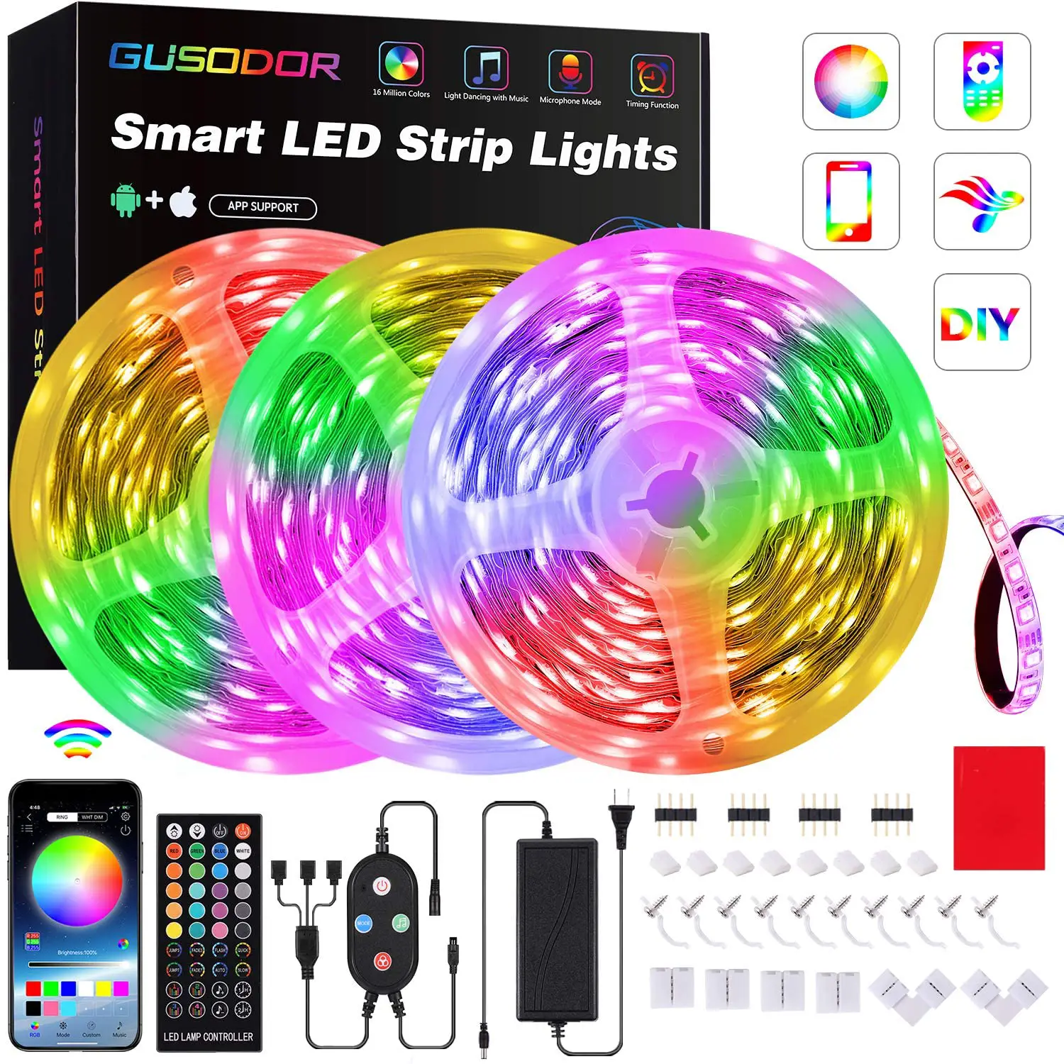 Smartphone and remote control LED lights