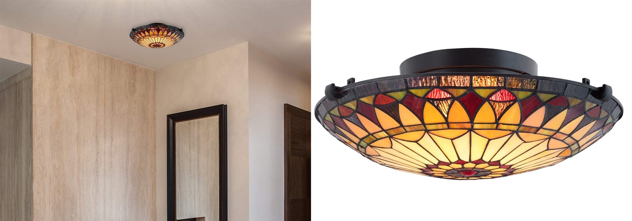 The 8 Best Tiffany Style Flush Mount Ceiling Lights RatedLocks