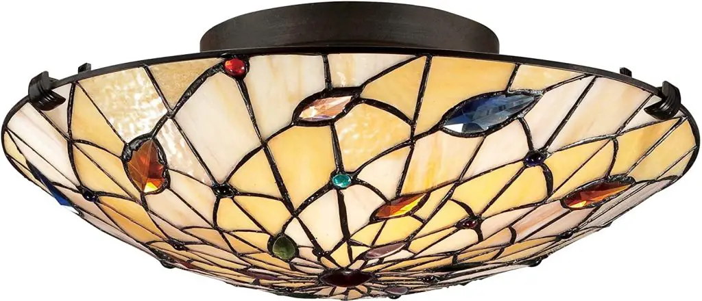 The 8 Best Tiffany Style Flush Mount Ceiling Lights - RatedLocks