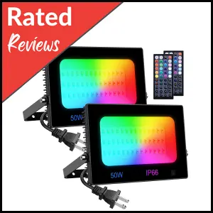 Olafus RGB Flood Light 50W, 4900 DIY Colors 500W Equivalent Uplighting